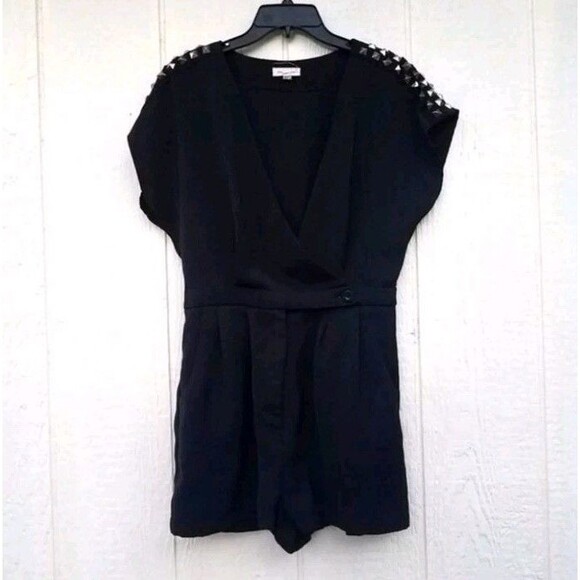 Silence + Noise black romper women’s medium studded romper - Picture 2 of 4